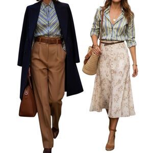 Tommy Hilfiger Nwot Vibrant Diagonally Striped Fitted Button-Up Shirt Size S